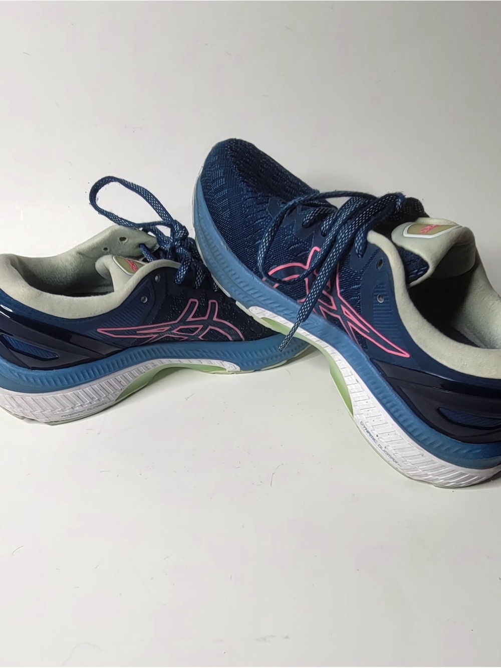 ASICS Women's Navy and Pink Athletic Running Shoes